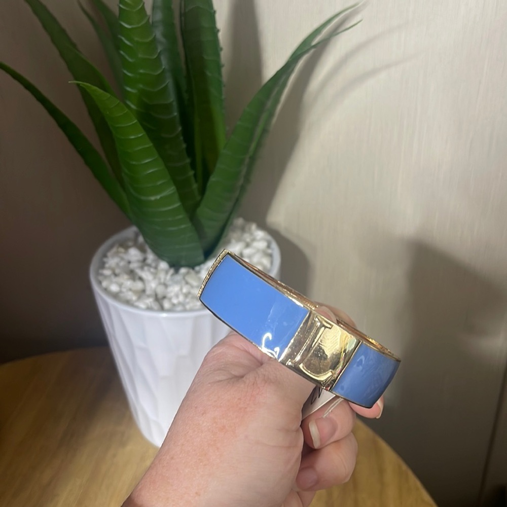 Bangle Bracelet Enamel L Initial Monogram - image 1